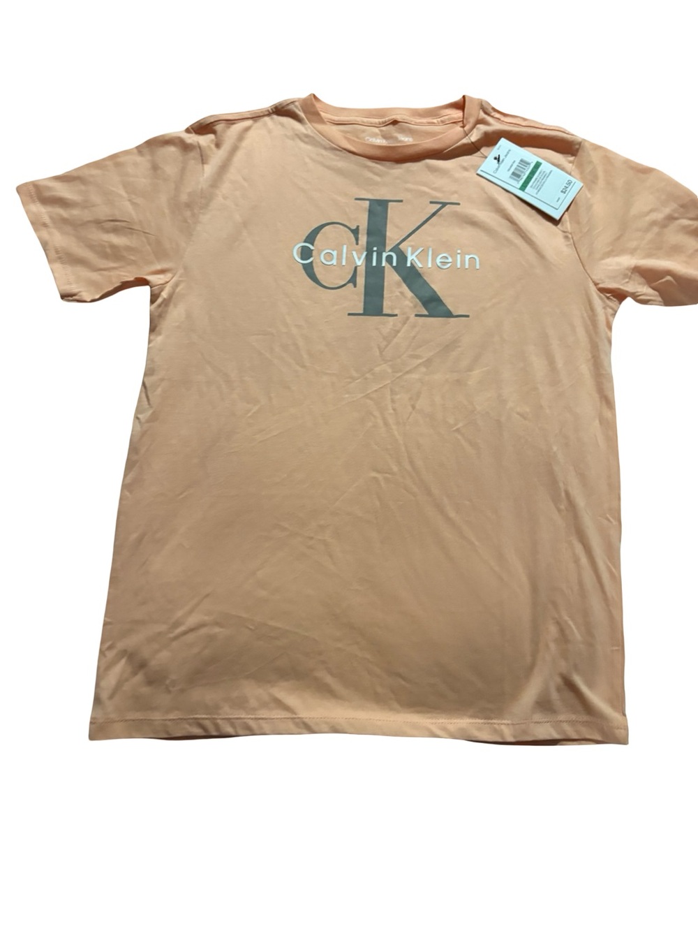 Calvin Klein Peach Short-Sleeve Logo Tee